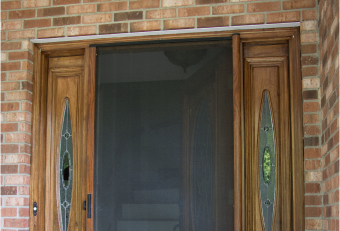 Entry door screens